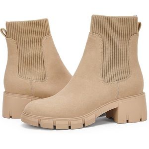 Platform ankle lug soled boot